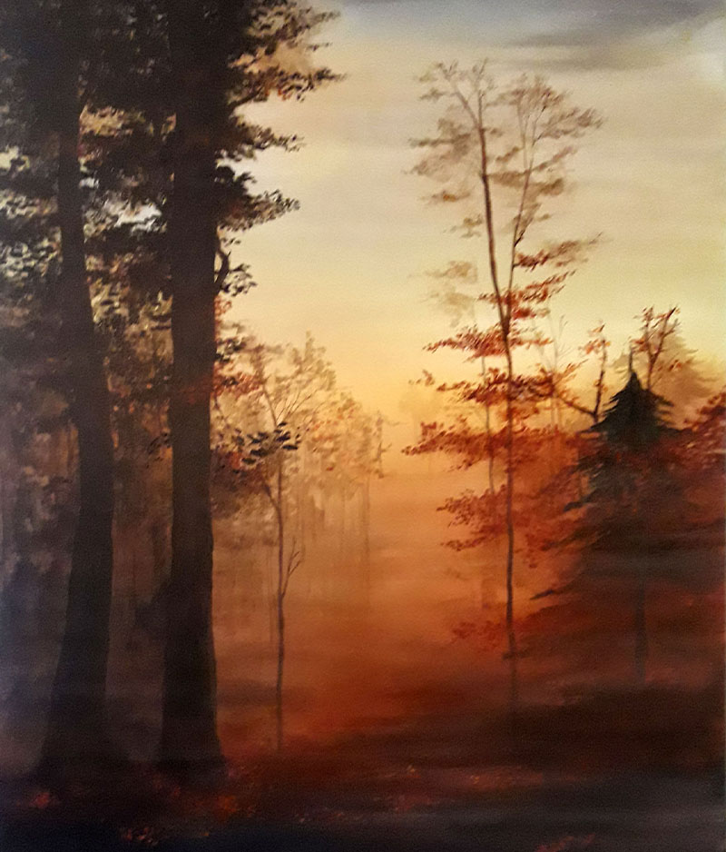 Waldnebel · Acryl auf Leinwand · 60 x 80 cm