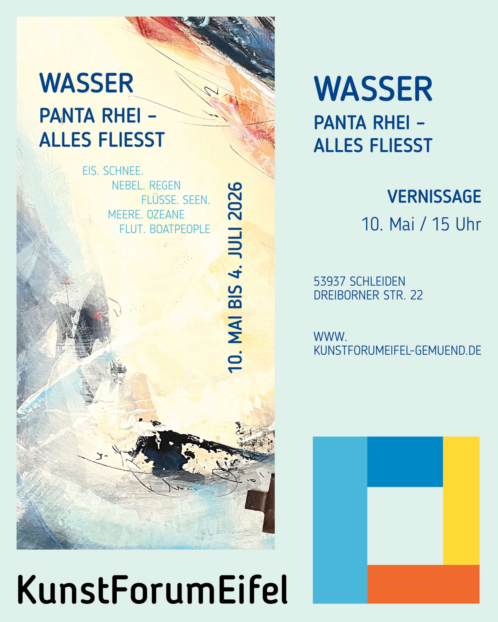 Ausstellung „Wasser – Panta rhei: Alles fließt“ im KunstForumEifel